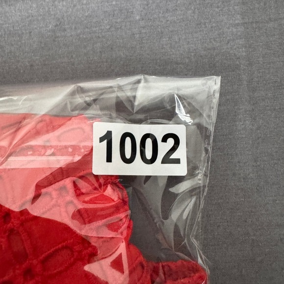 J. Crew Shirt Women 4 Bright Red Eyelet Ruffle One Shoulder Casual Feminine Top - Picture 8 of 8